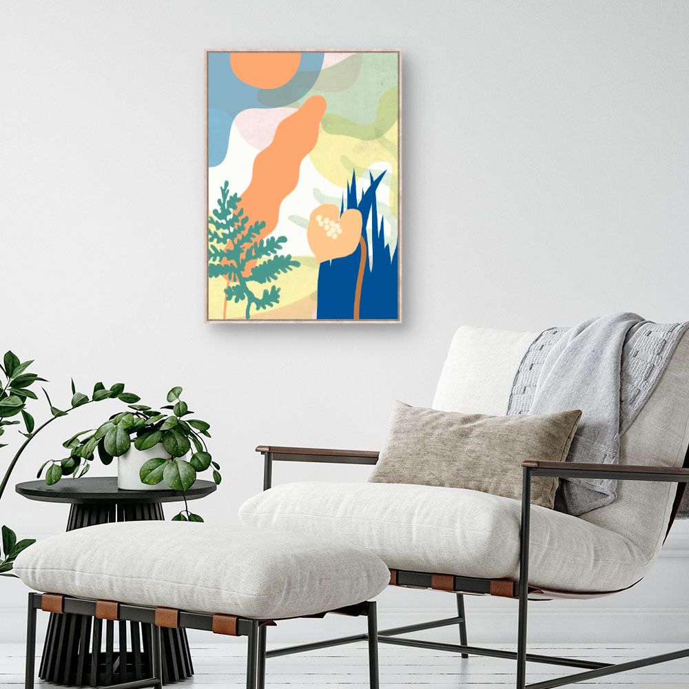 Tableau Paysage abstrait floral