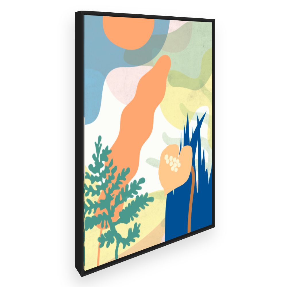 Toile Paysage abstrait floral