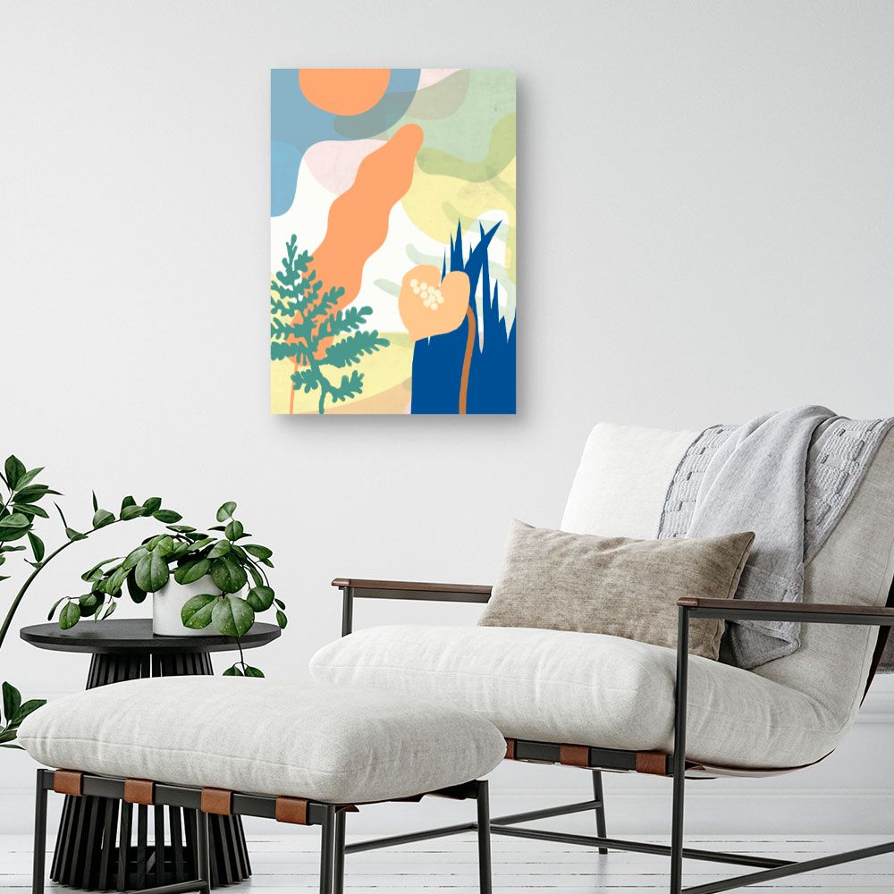 Tableau Paysage abstrait floral