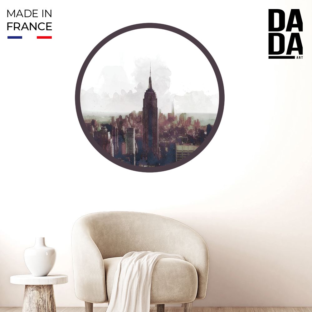 Papier peint rond "Ville moderne inspirante"