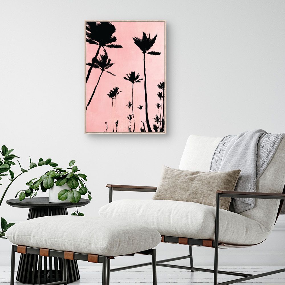 Tableau Palmiers silhouettés