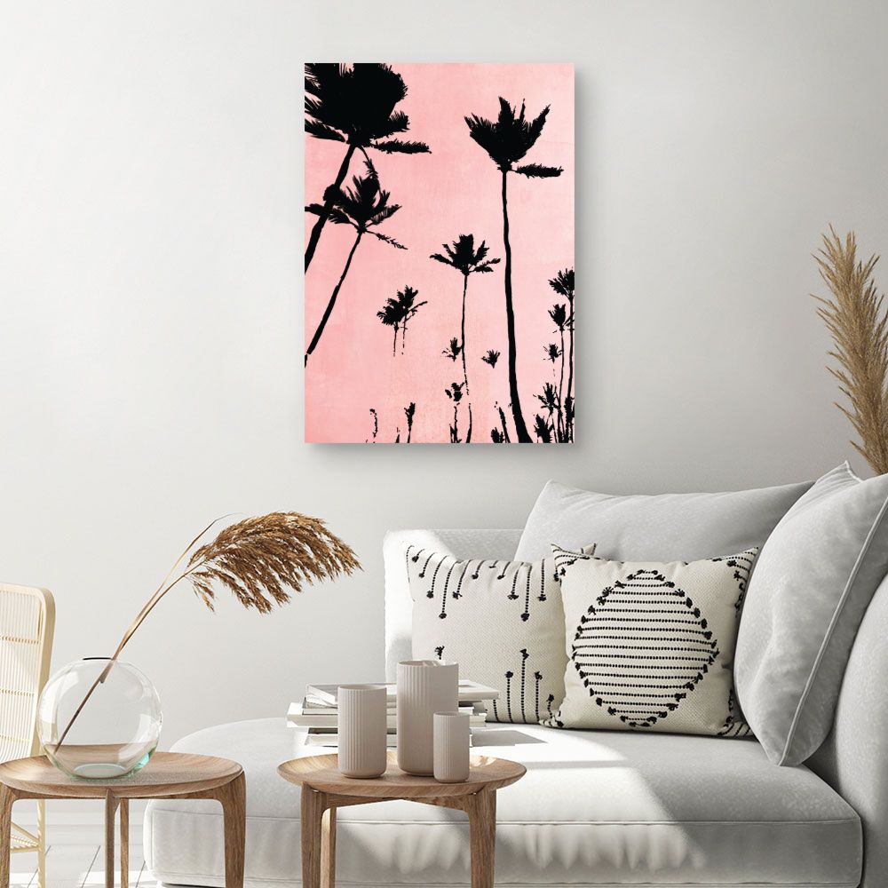 Tableau Palmiers silhouettés