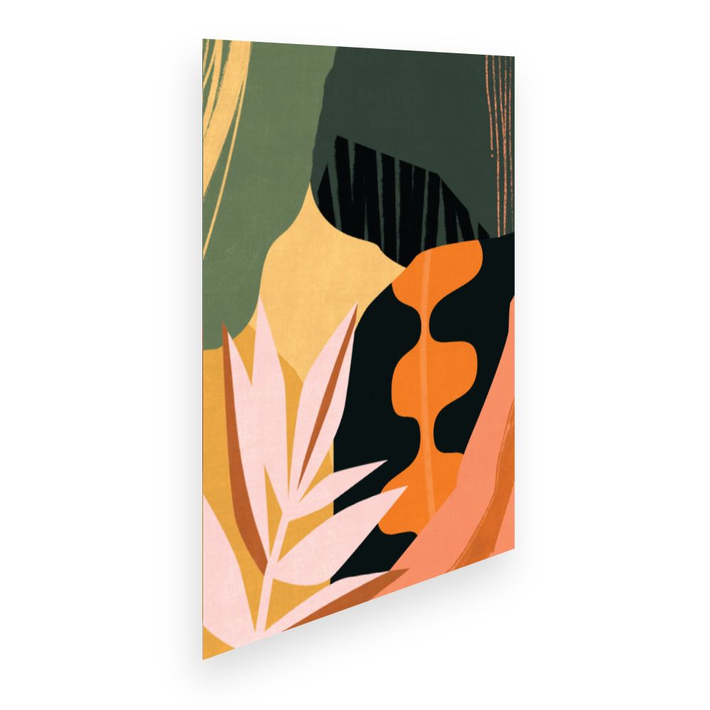 Affiche Feuillage abstrait vibrant