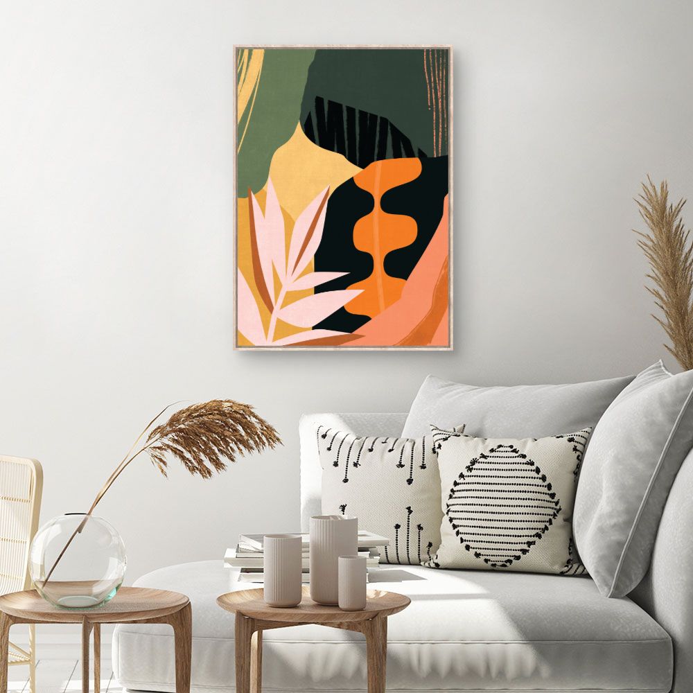Tableau Abstraction végétale vibrante