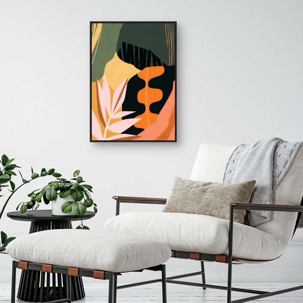 Tableau Abstraction végétale vibrante