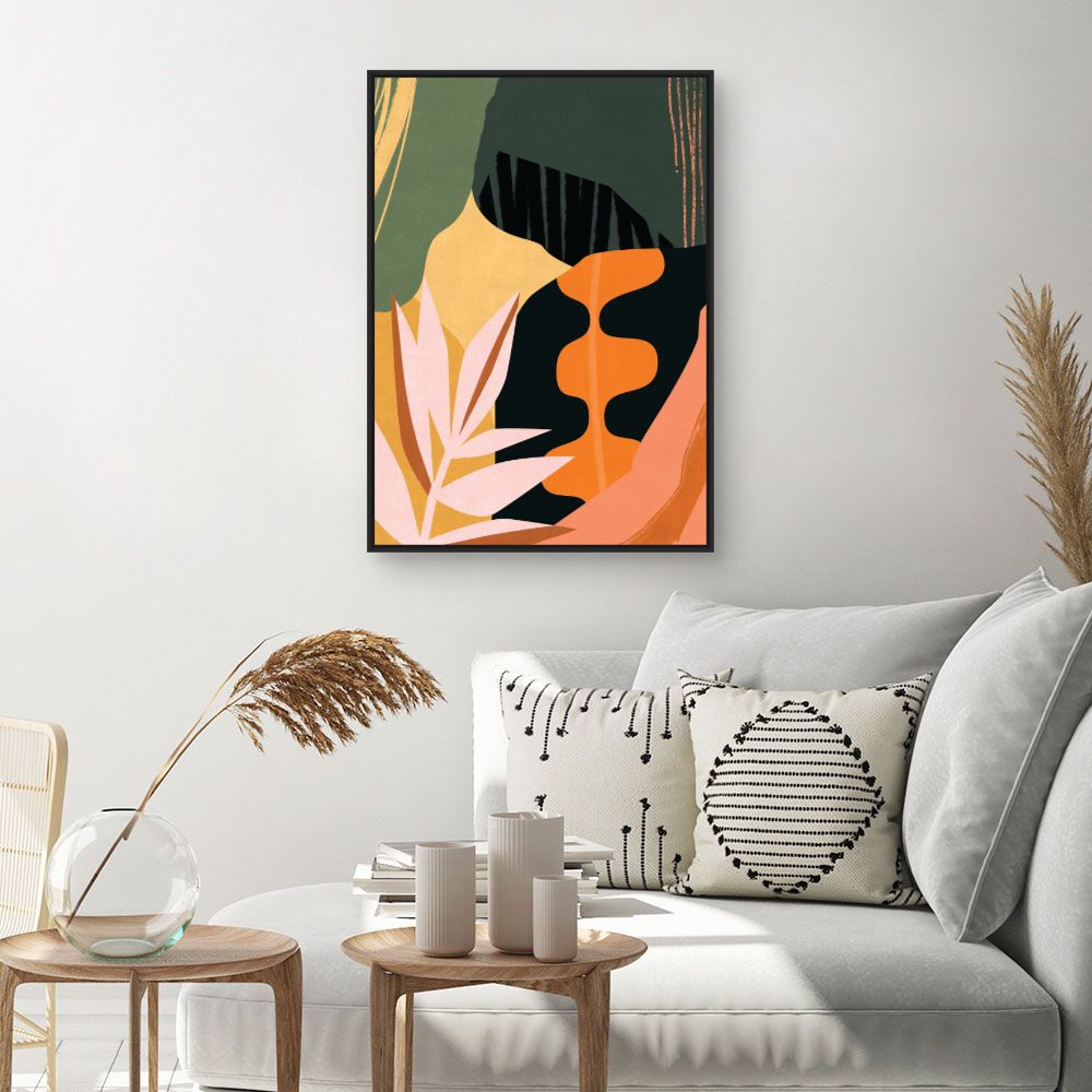 Tableau Abstraction végétale vibrante