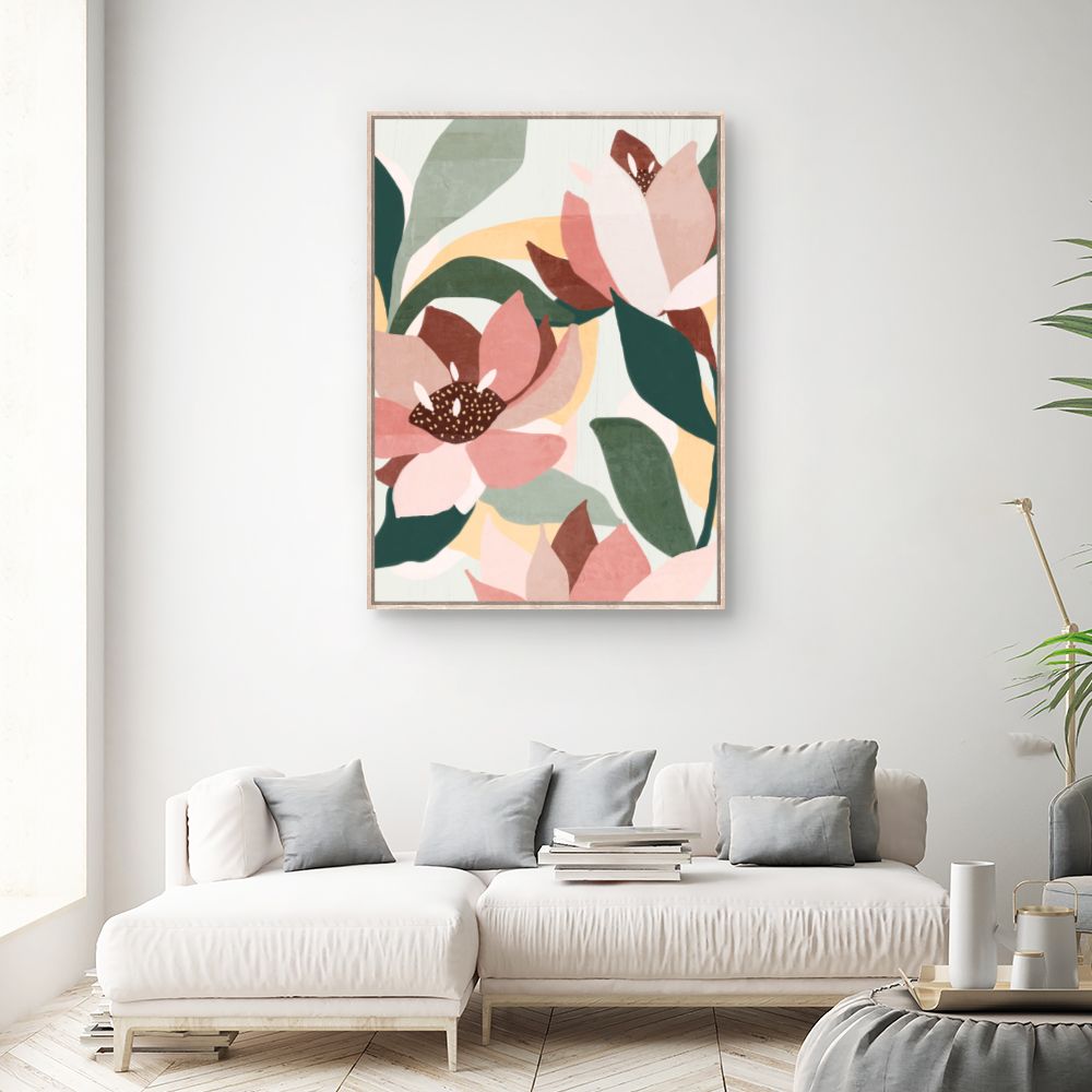 Tableau Fleurs abstraites