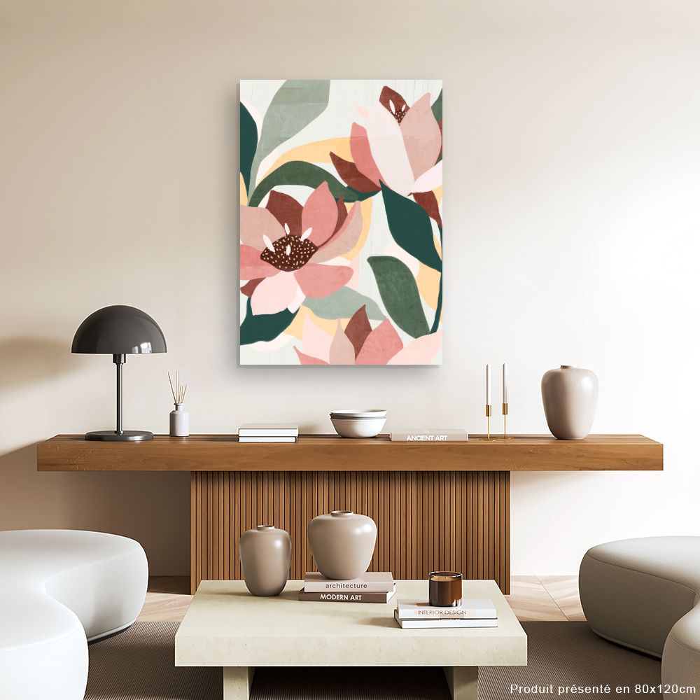 Tableau Fleurs abstraites