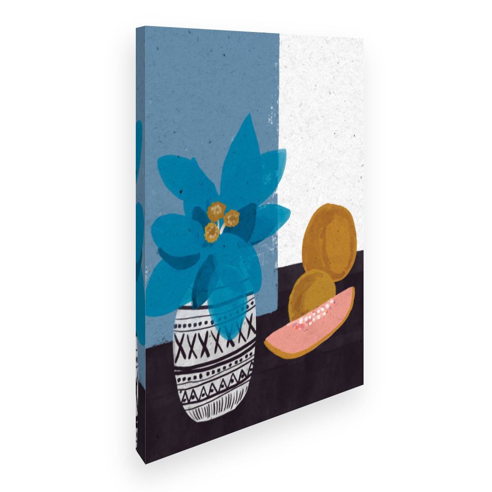 Toile Vase fruité vibrant