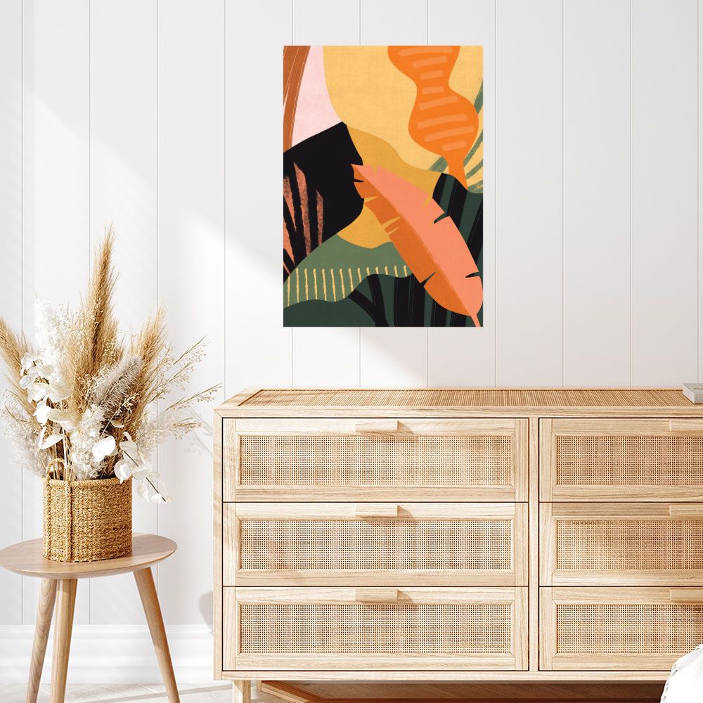 Affiche Feuilles tropicales vibrantes