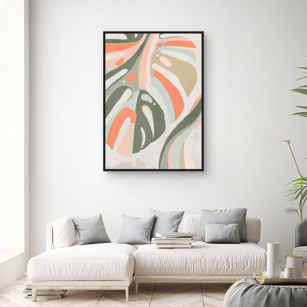 Tableau Feuilles abstraites modernes