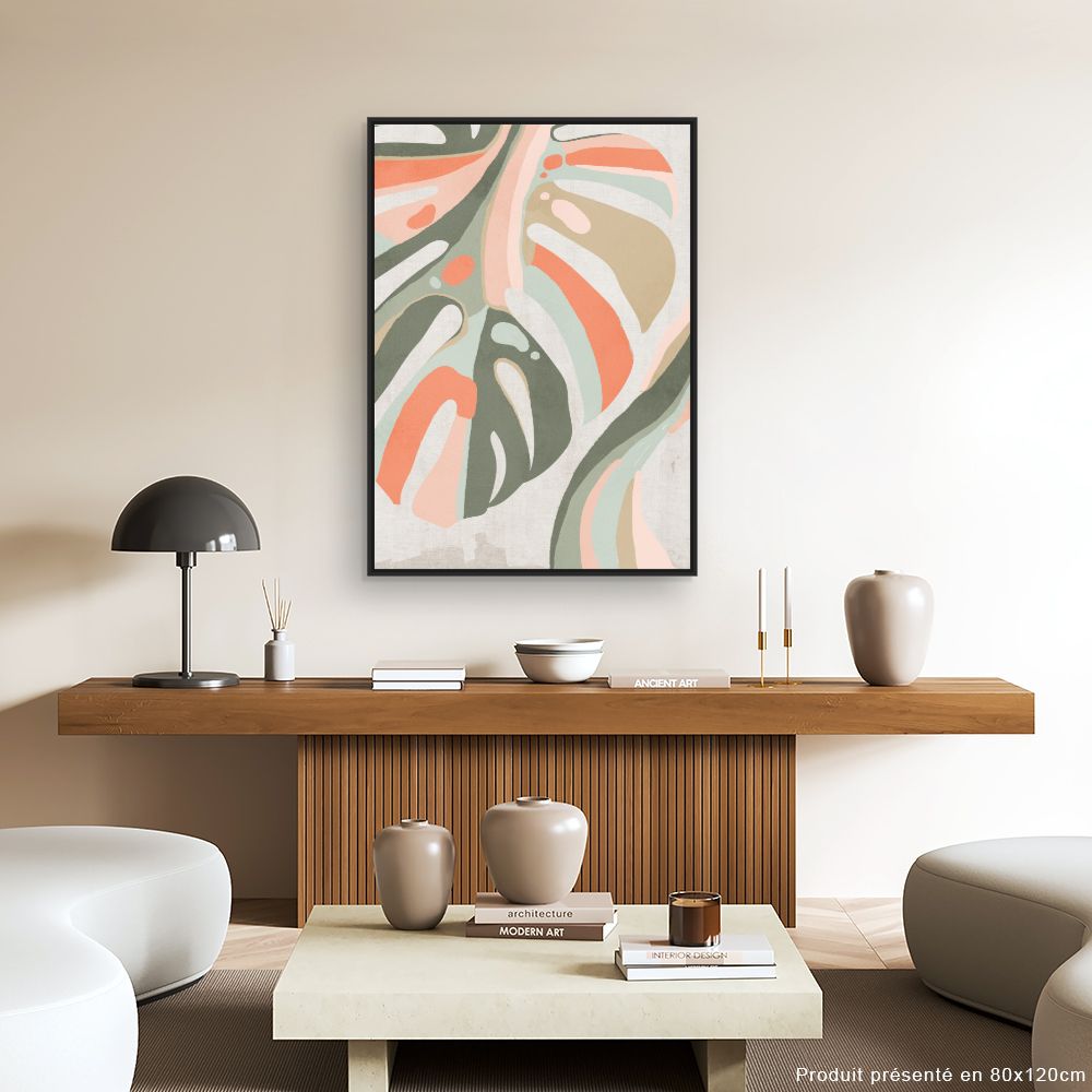 Tableau Feuilles abstraites modernes