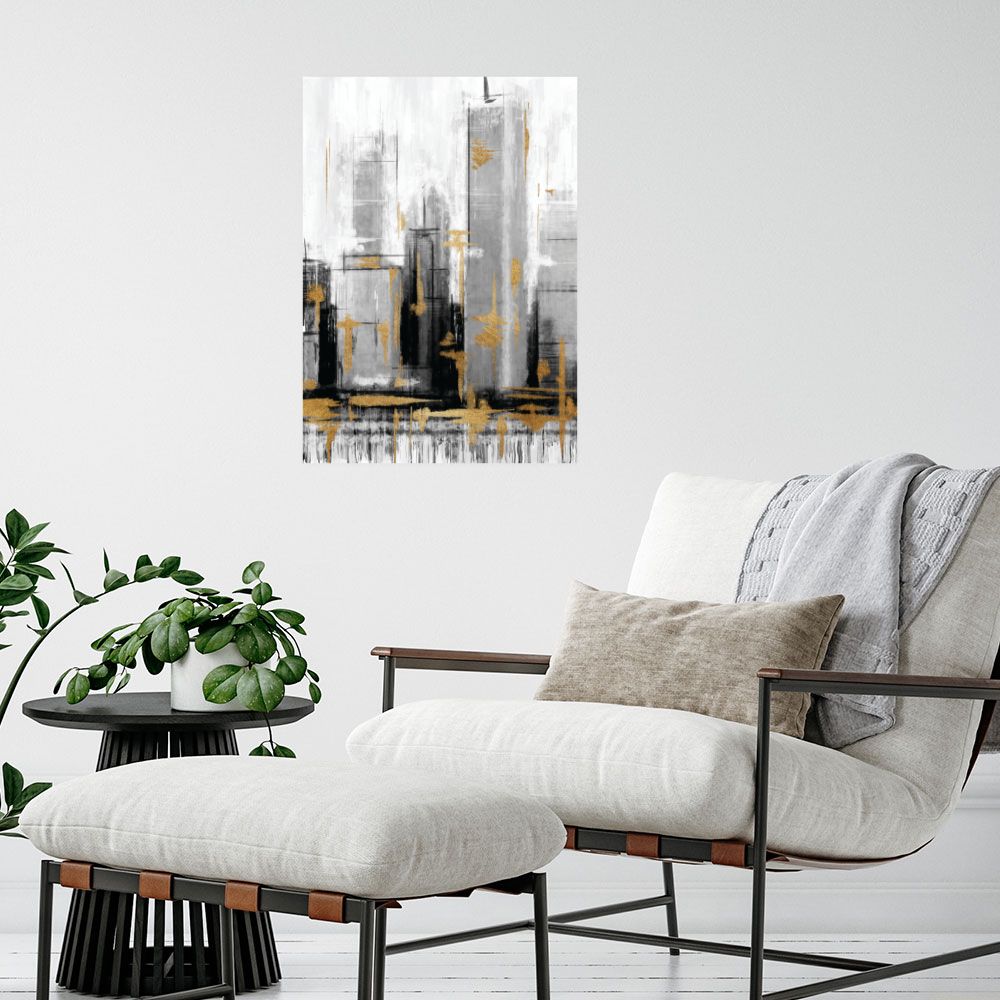 Affiche Skyline dorée