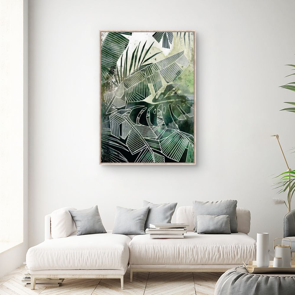 Tableau Feuillage géométrique