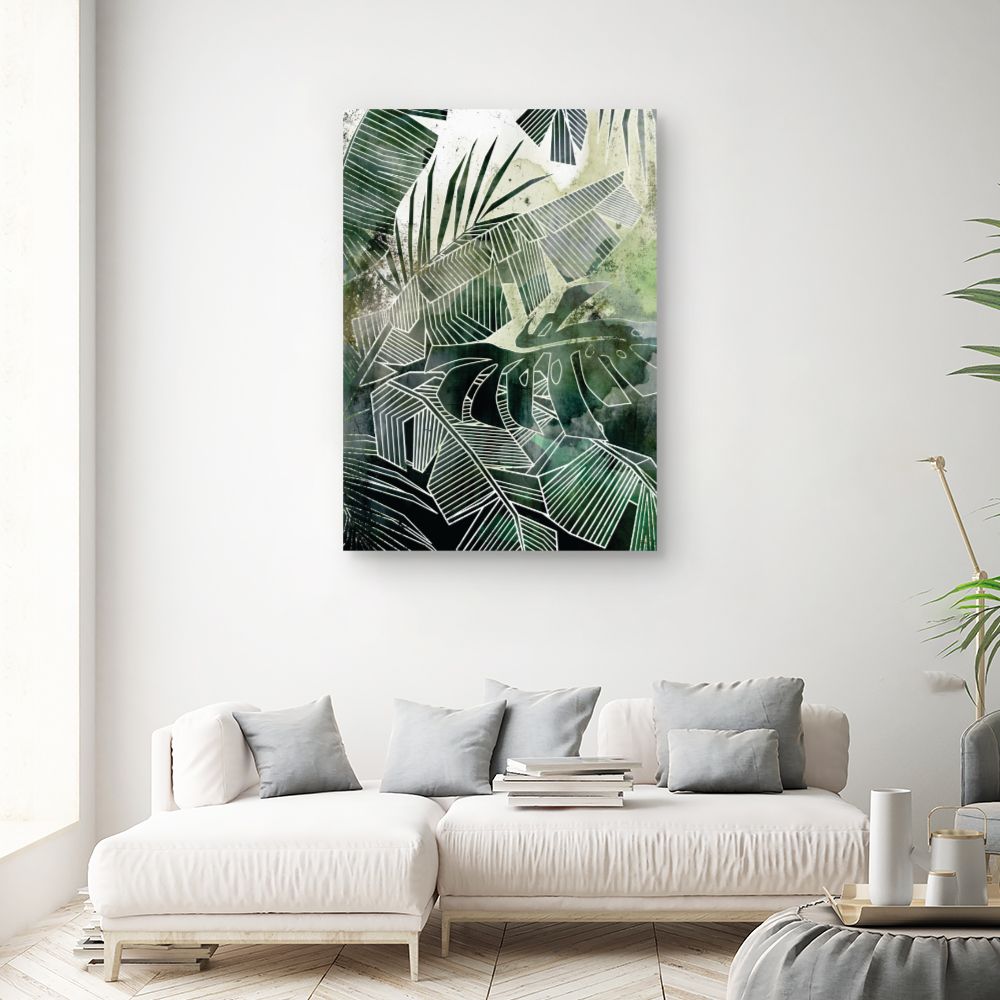 Tableau Feuillage géométrique