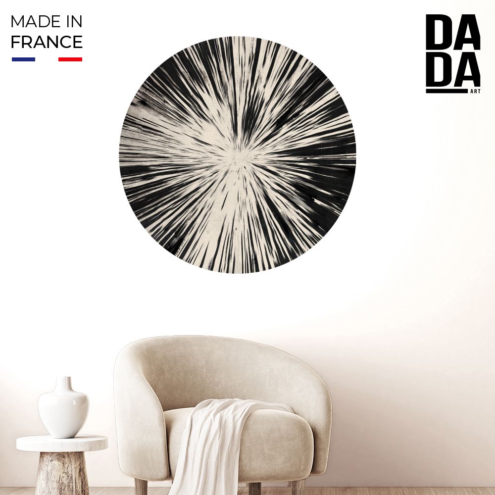 Papier peint rond "Effet étoile rayonnante"