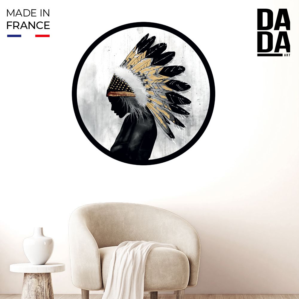 Papier peint rond "Silhouette élégante et audacieuse"