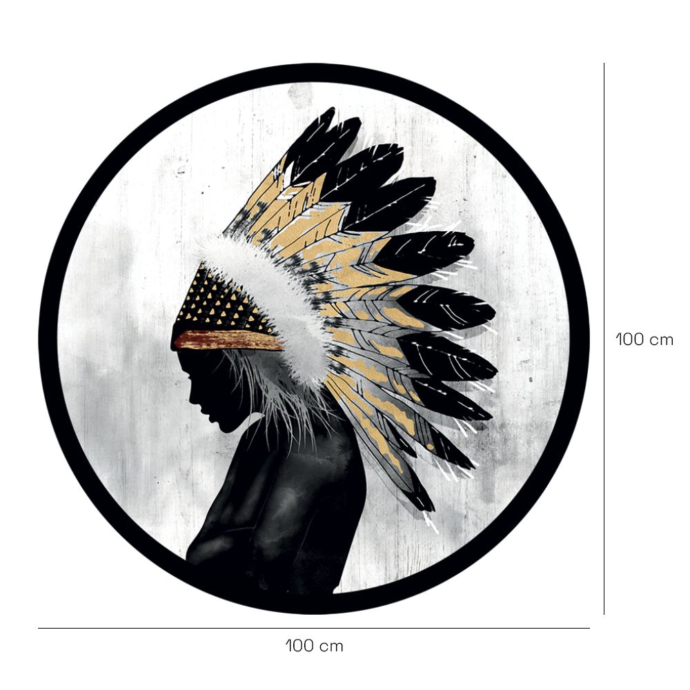 Papier peint rond "Silhouette élégante et audacieuse"