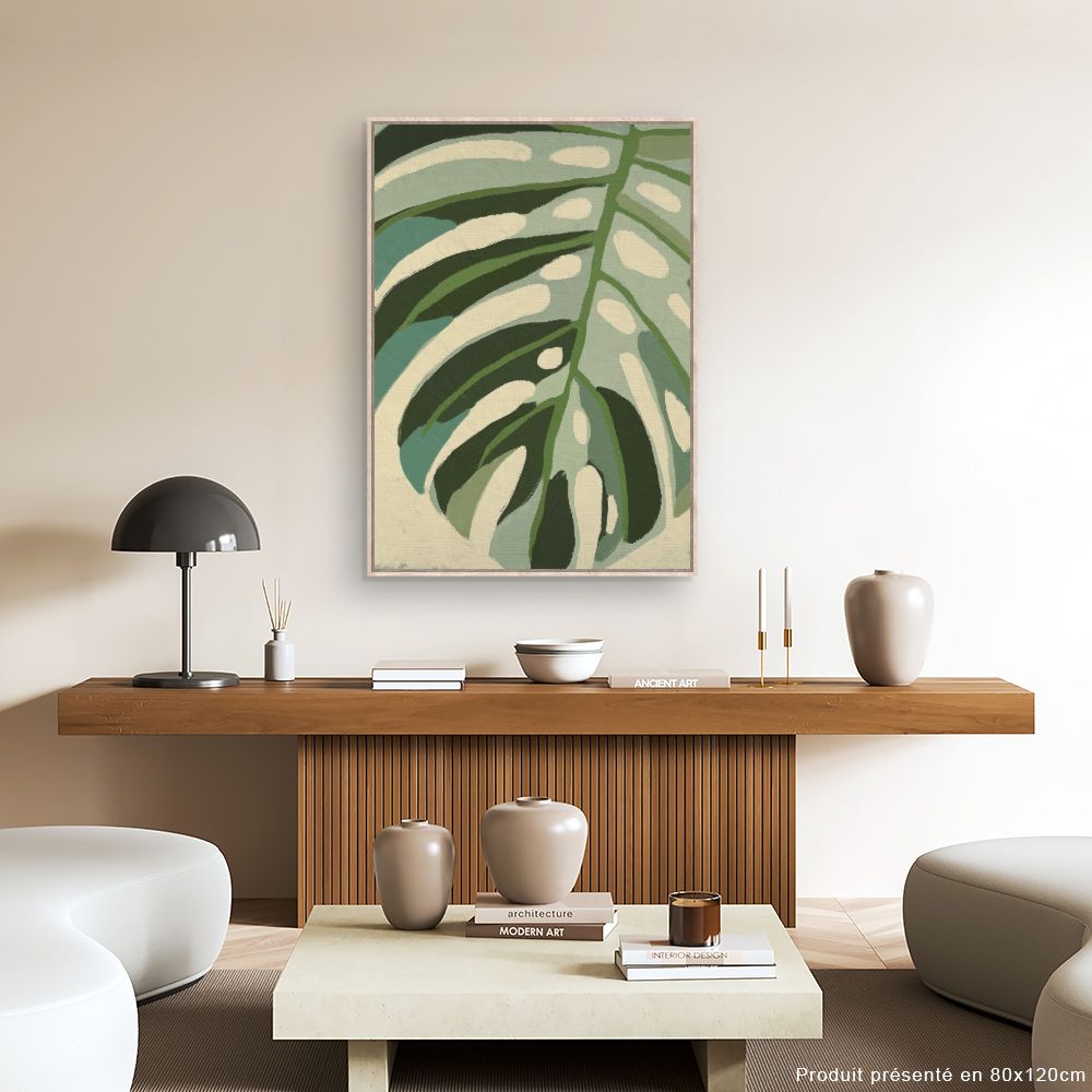 Tableau Feuille tropicale vibrante