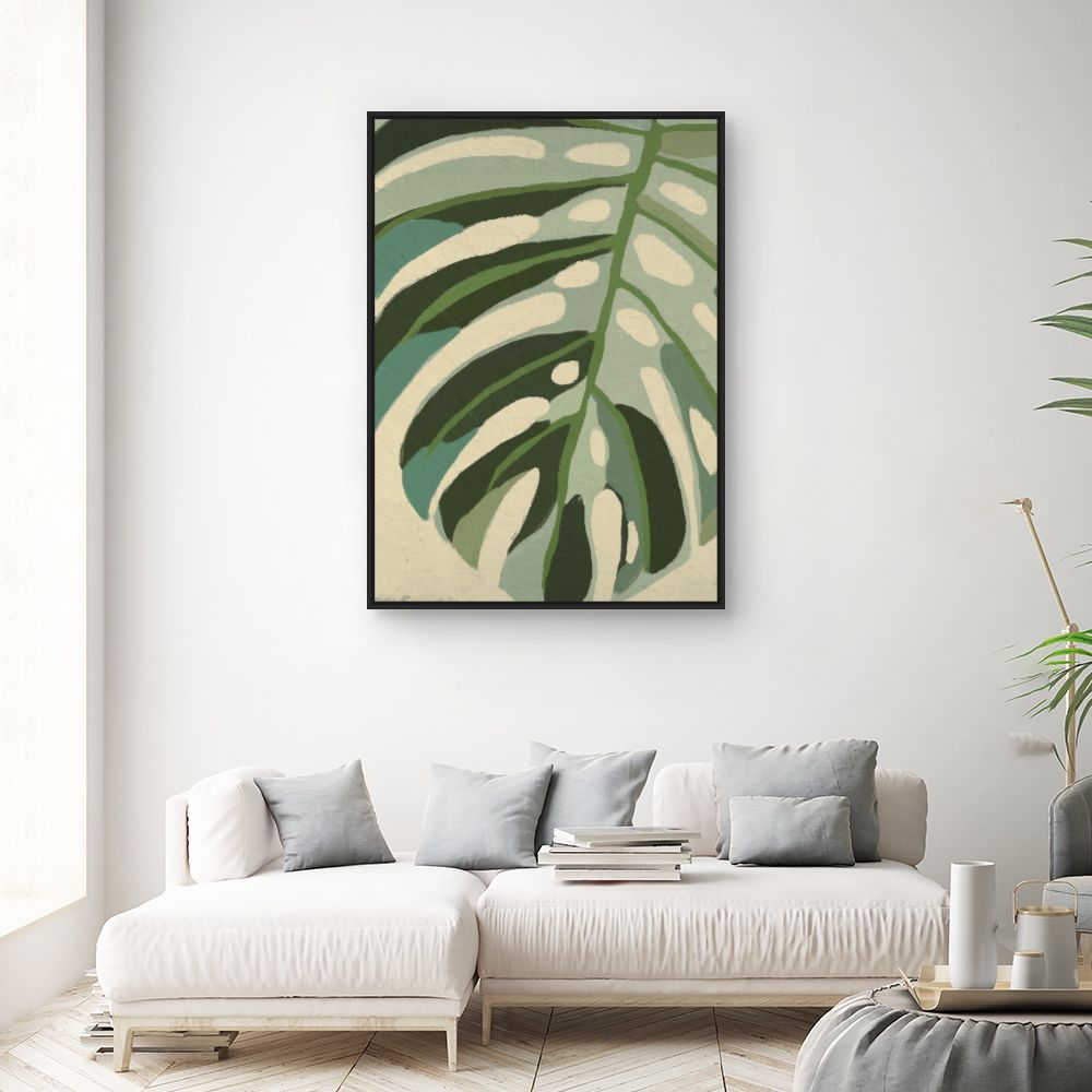 Tableau Feuille tropicale vibrante