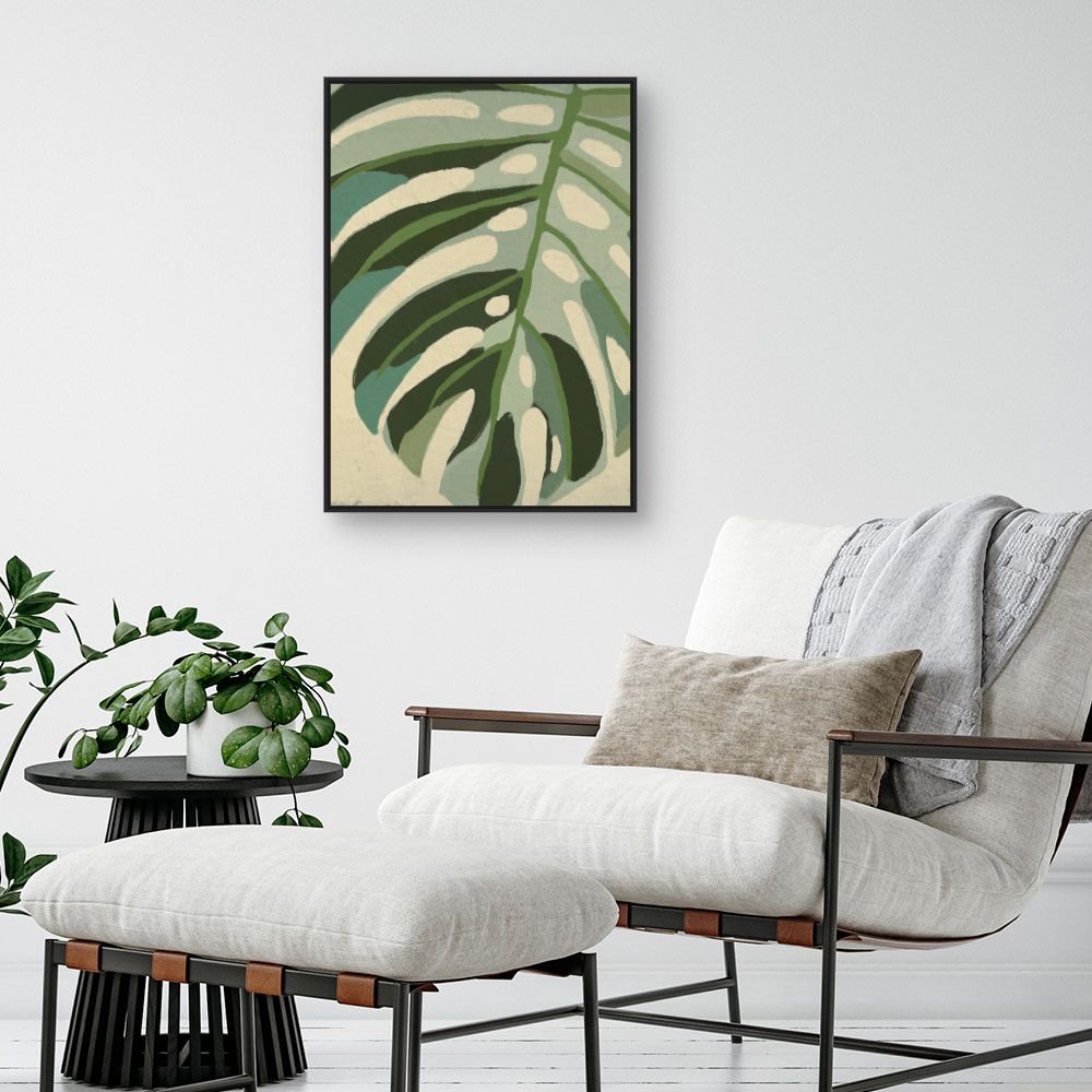 Tableau Feuille tropicale vibrante