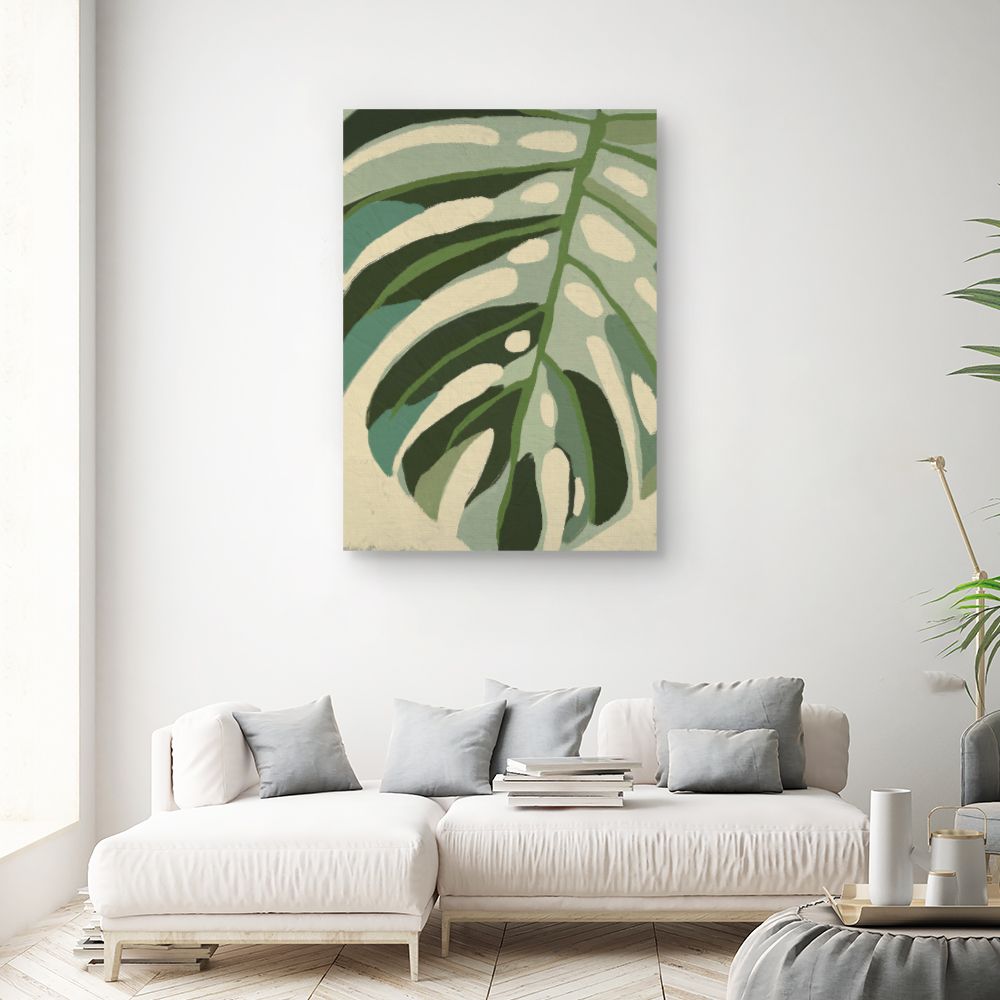 Tableau Feuille tropicale vibrante
