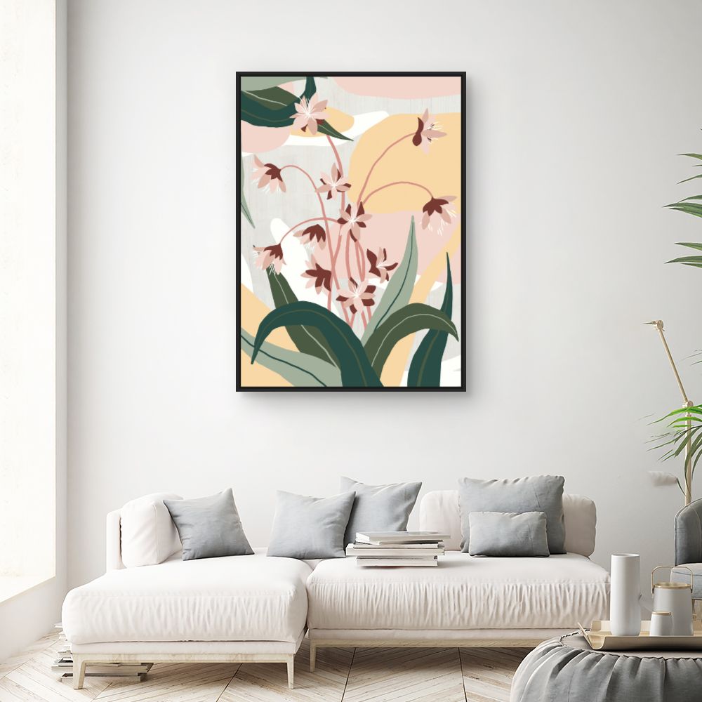 Tableau Fleurs abstraites stylisées