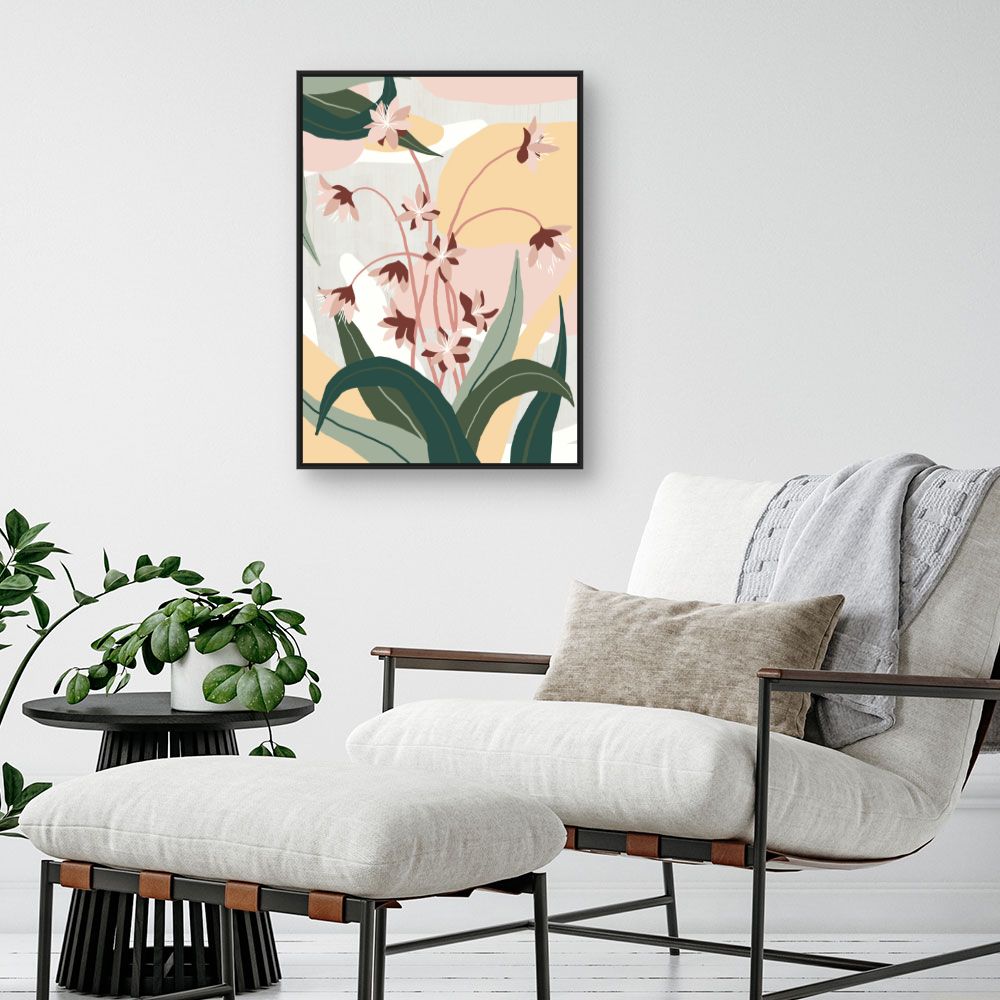 Tableau Fleurs abstraites stylisées