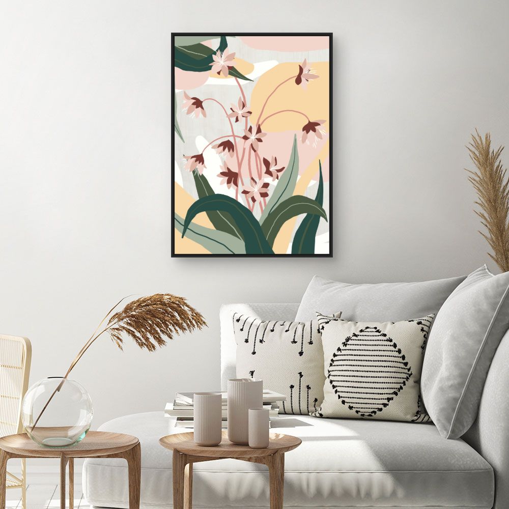 Tableau Fleurs abstraites stylisées