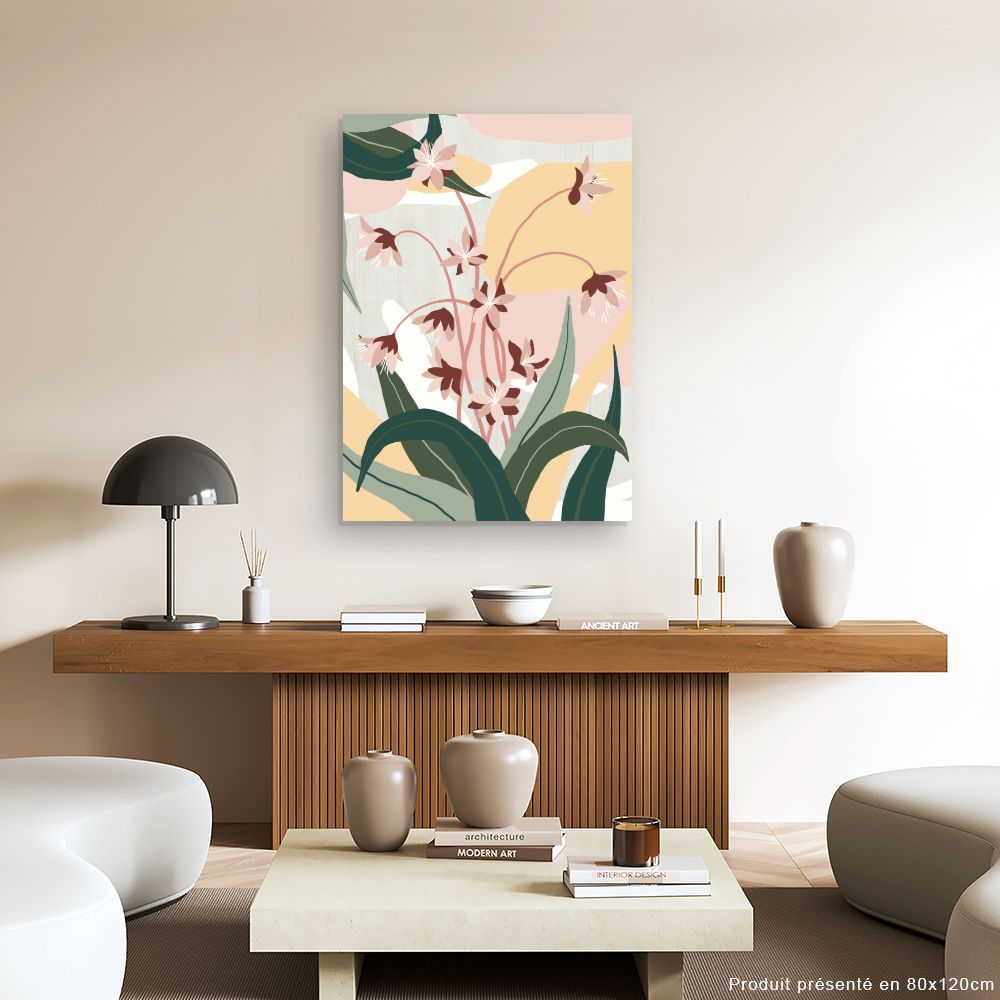 Tableau Fleurs abstraites stylisées