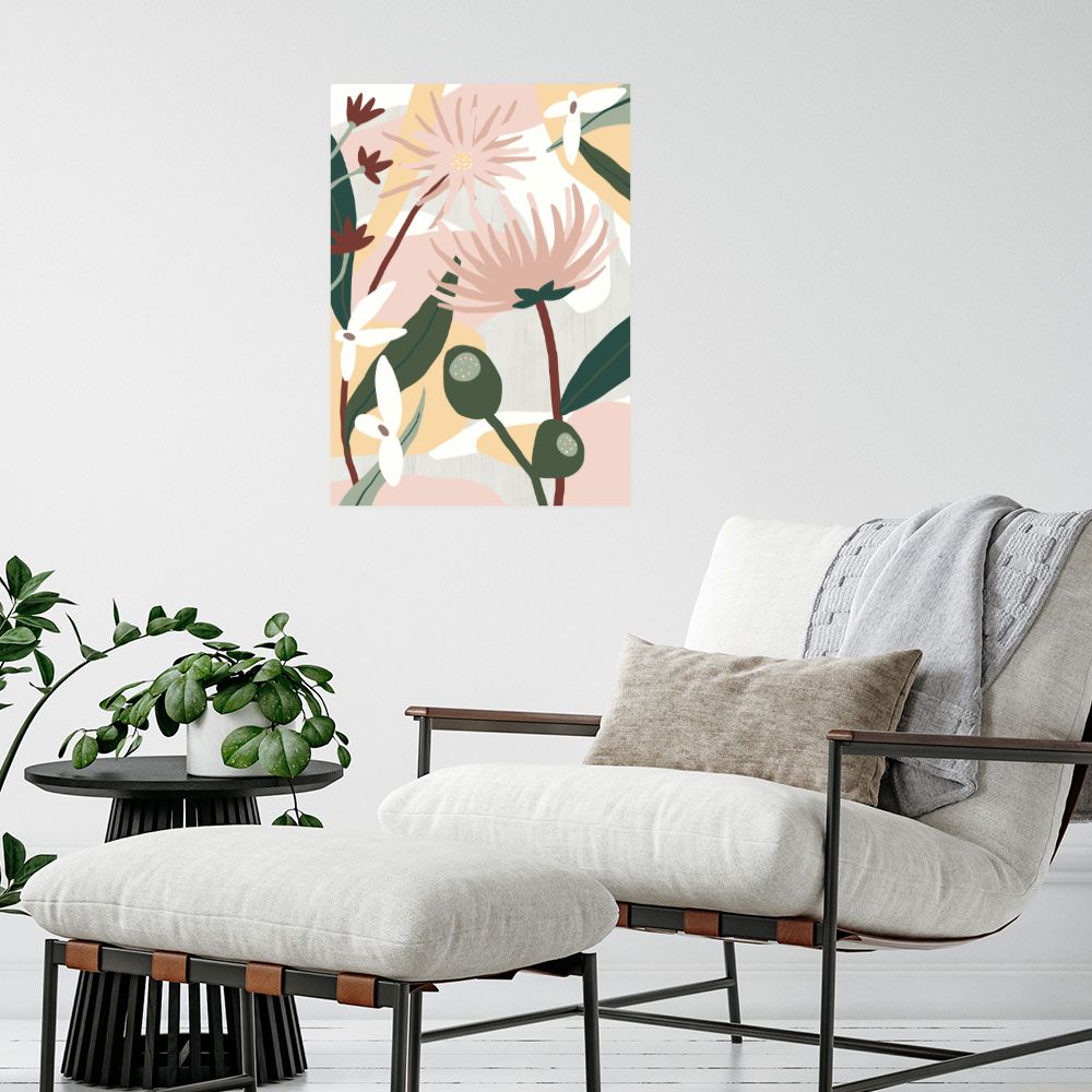 Affiche Fleurs graphiques