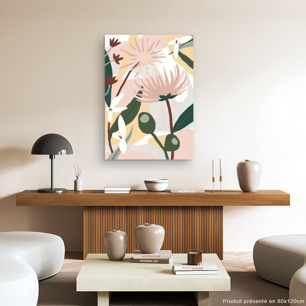 Tableau Fleurs abstraites élégantes