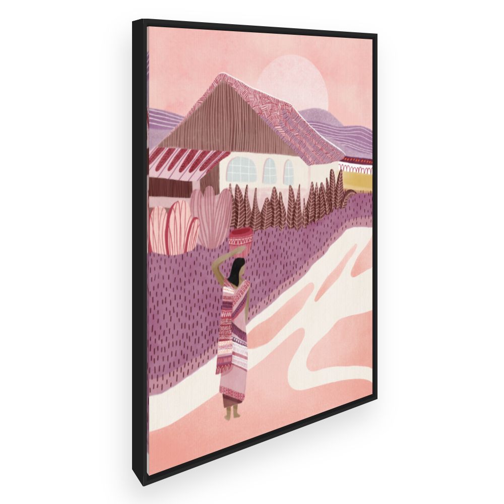 Toile Scène village idyllique