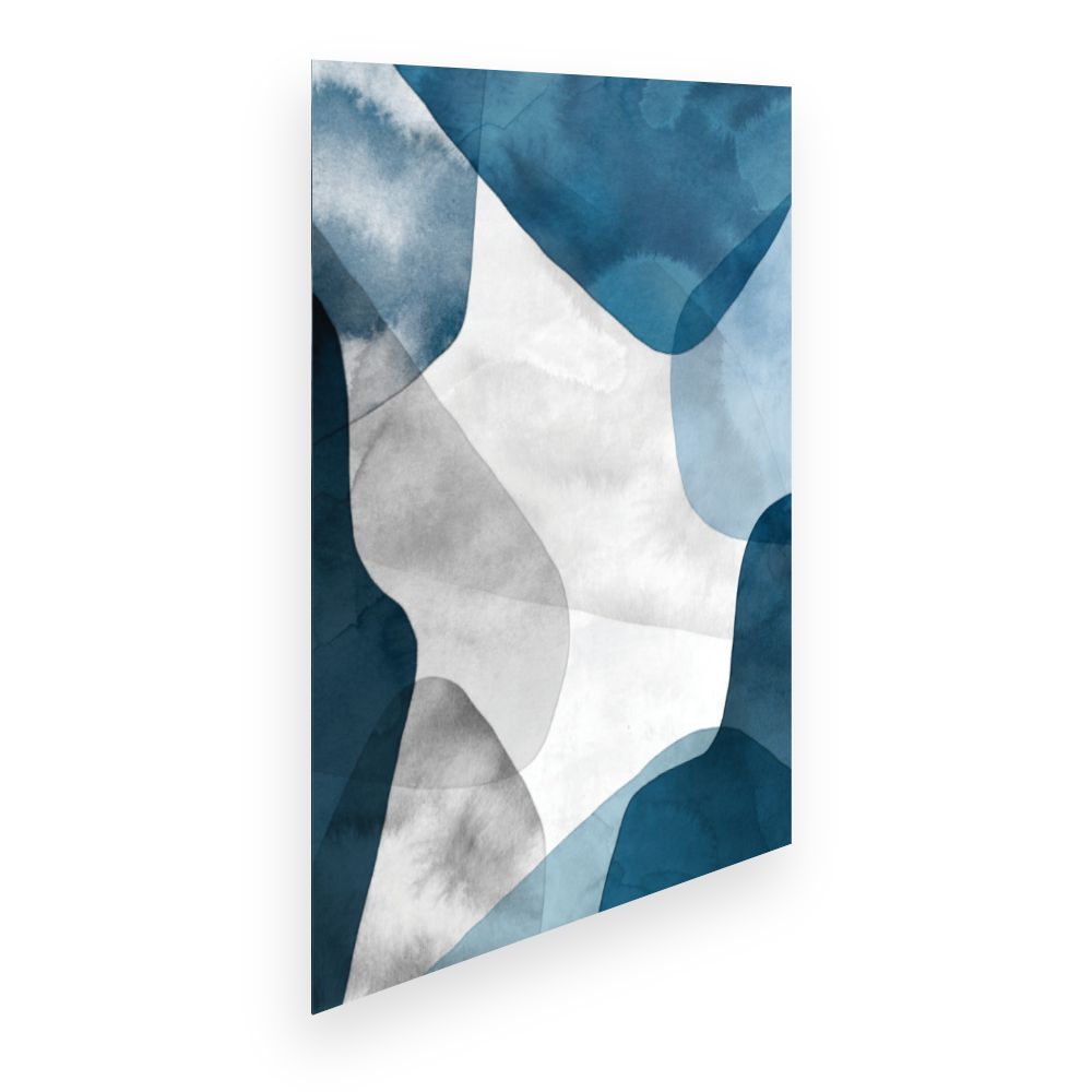 Affiche Ondulations bleues élégantes