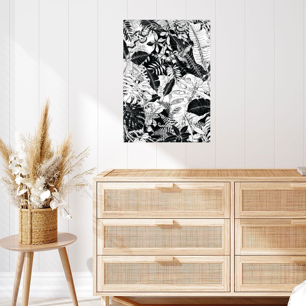 Affiche Jungle monochrome
