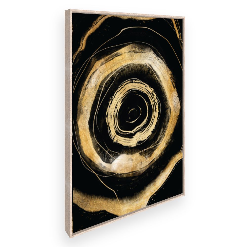 Toile Spirales dorées hypnotiques