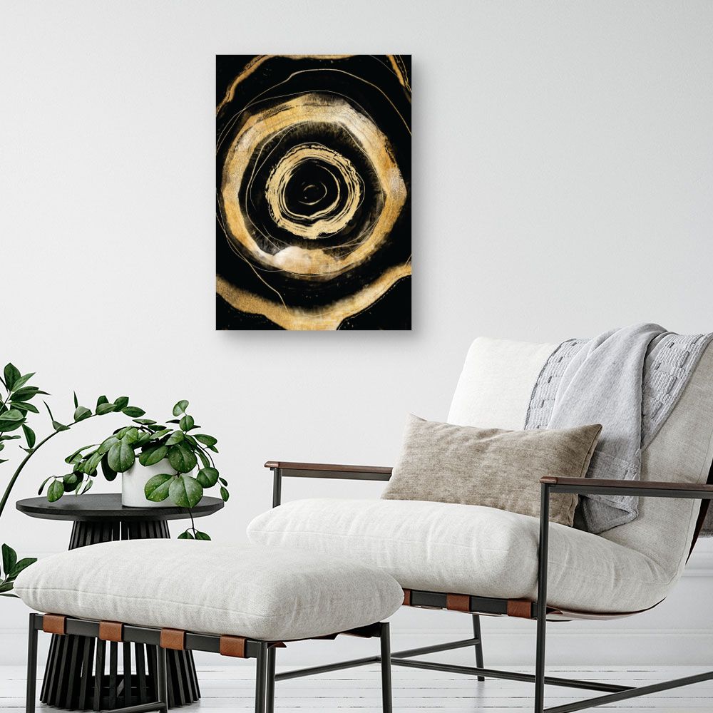 Tableau Spirales dorées hypnotiques