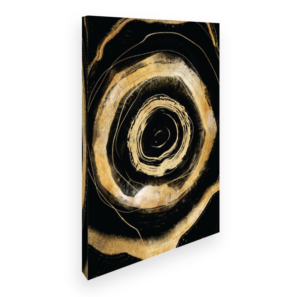 Toile Spirales dorées hypnotiques