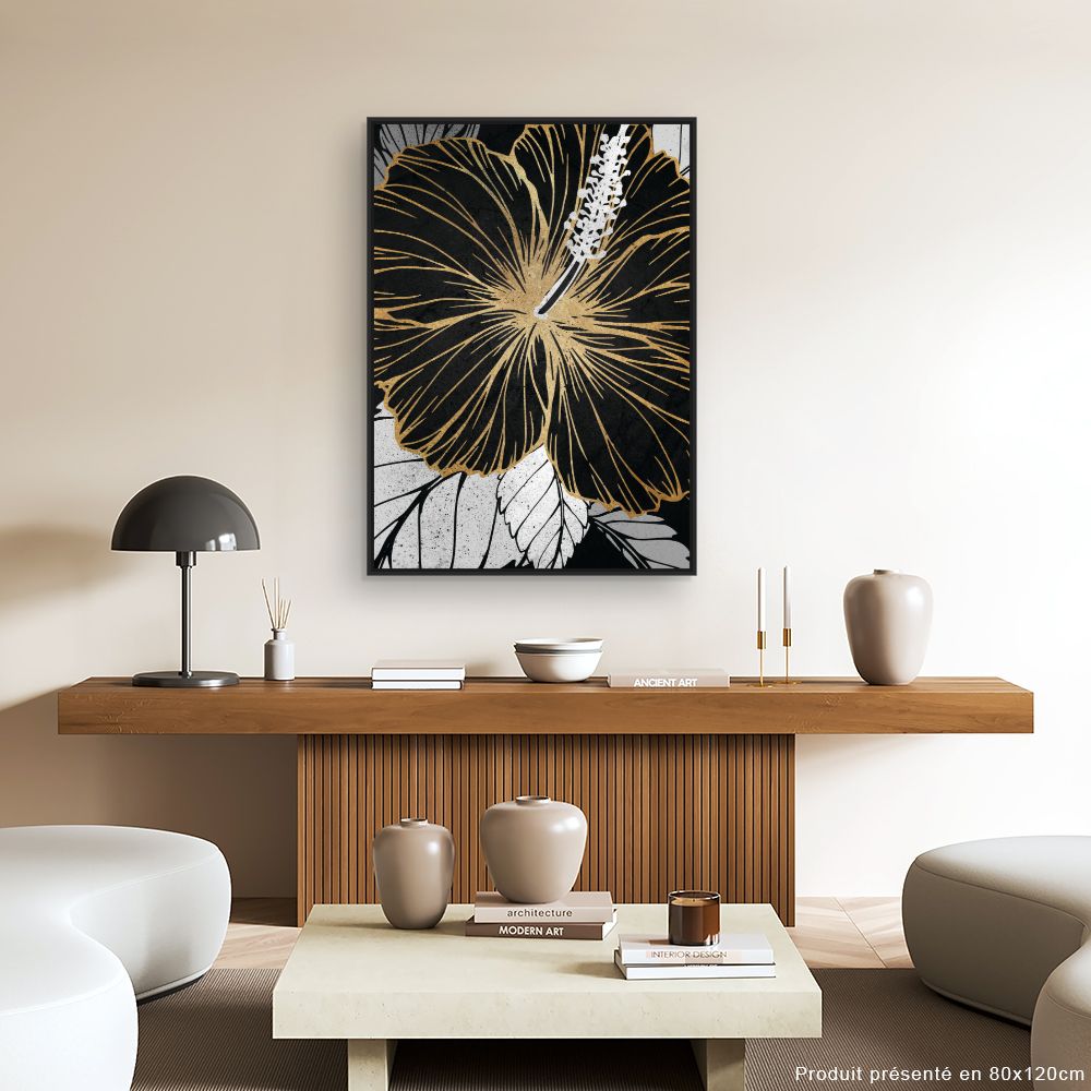Tableau Fleur dorée