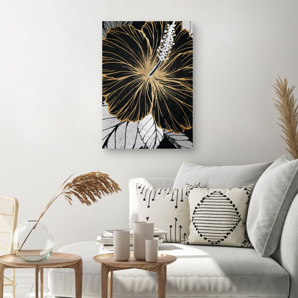 Tableau Fleur dorée