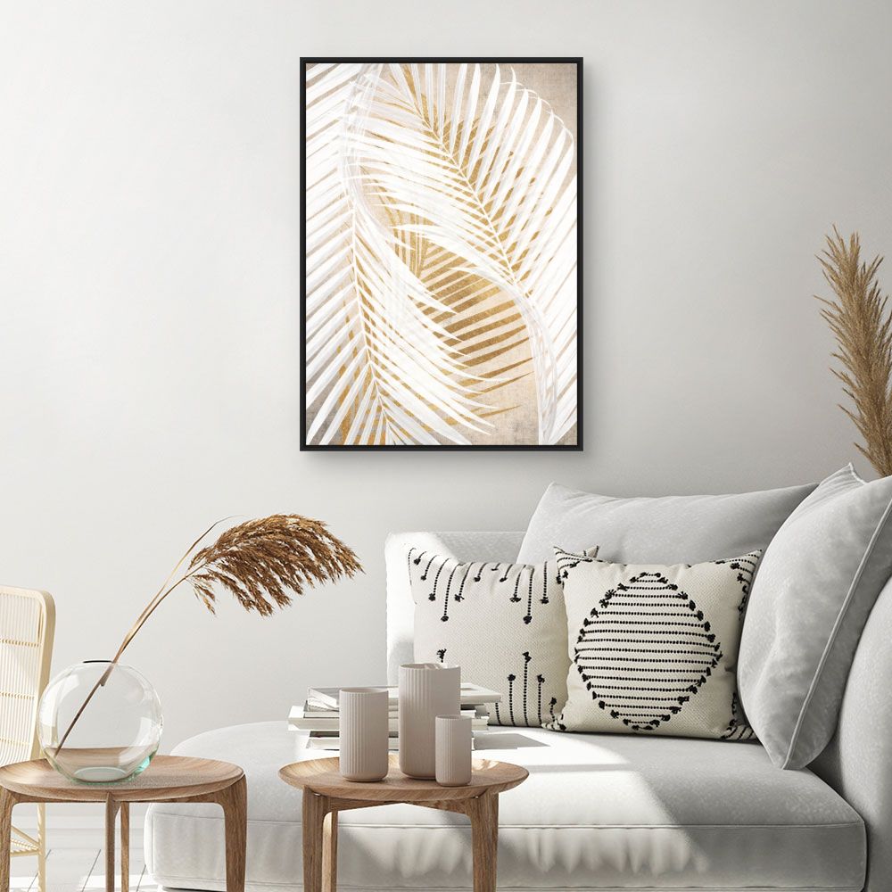 Tableau Feuilles exotiques dorées