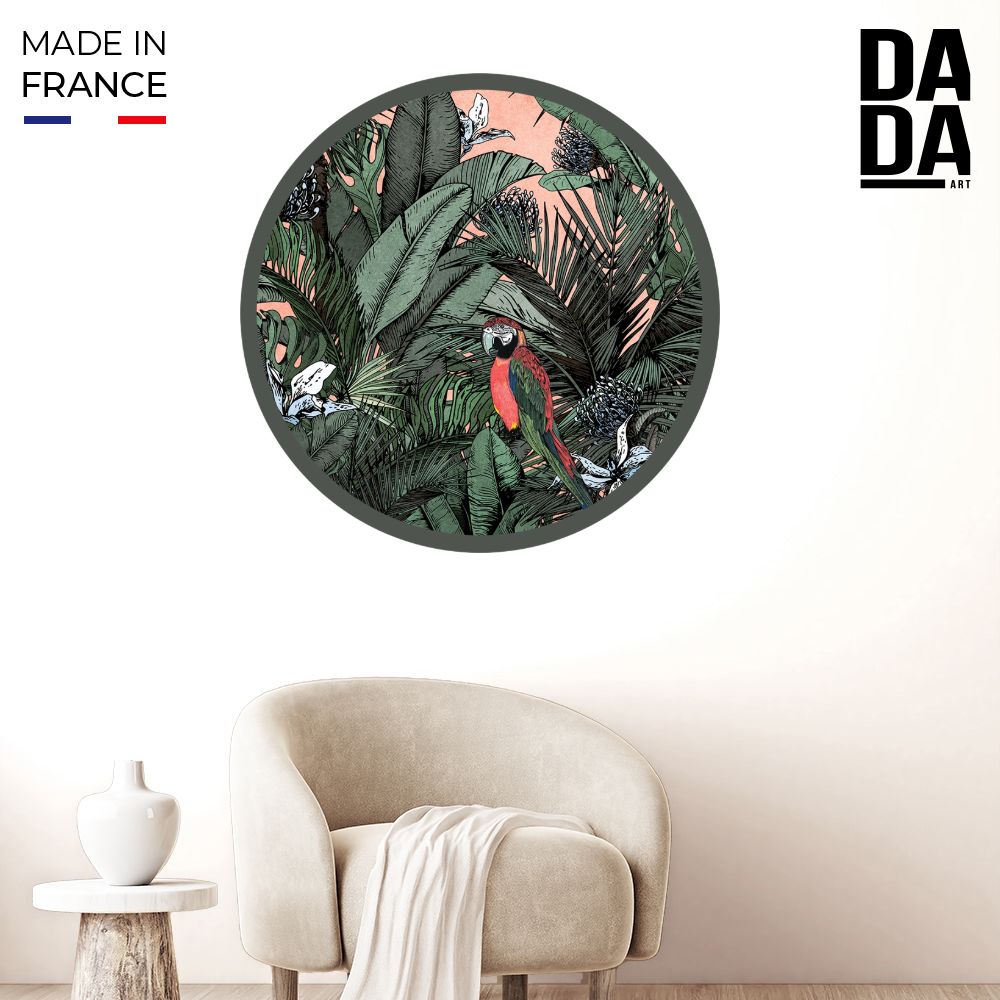 Papier peint rond "Ambiance exotique naturelle"