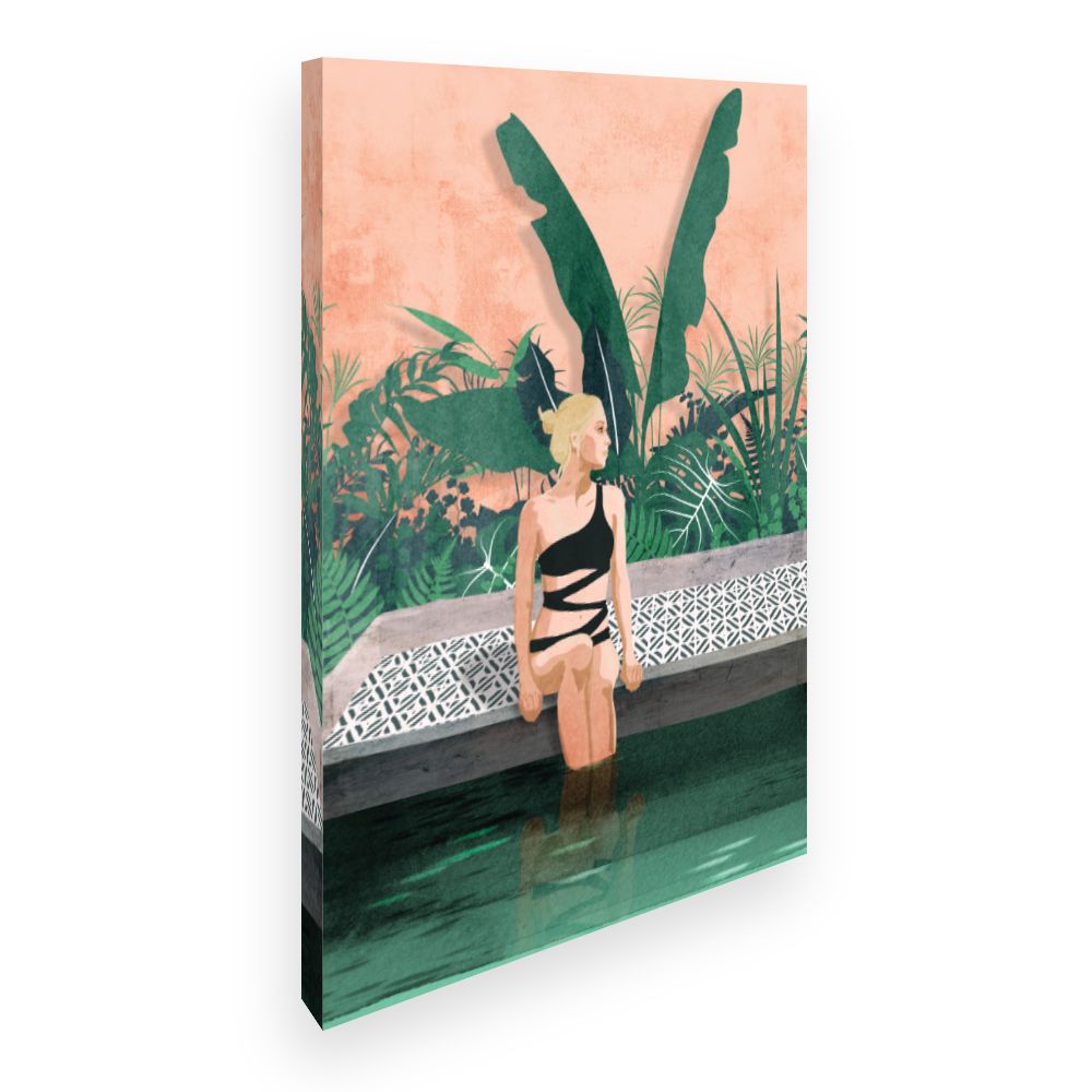 Toile Moment détente exotique