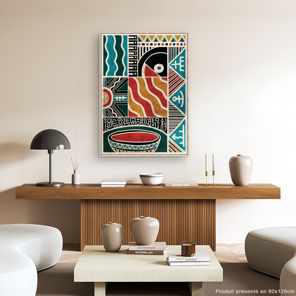 Tableau Motifs ethniques vibrants