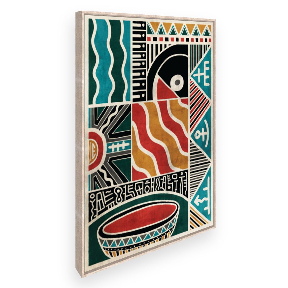 Toile Motifs ethniques vibrants