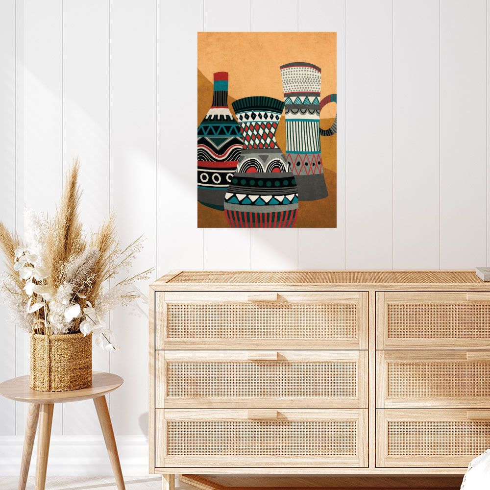 Affiche Vases ethniques charmants