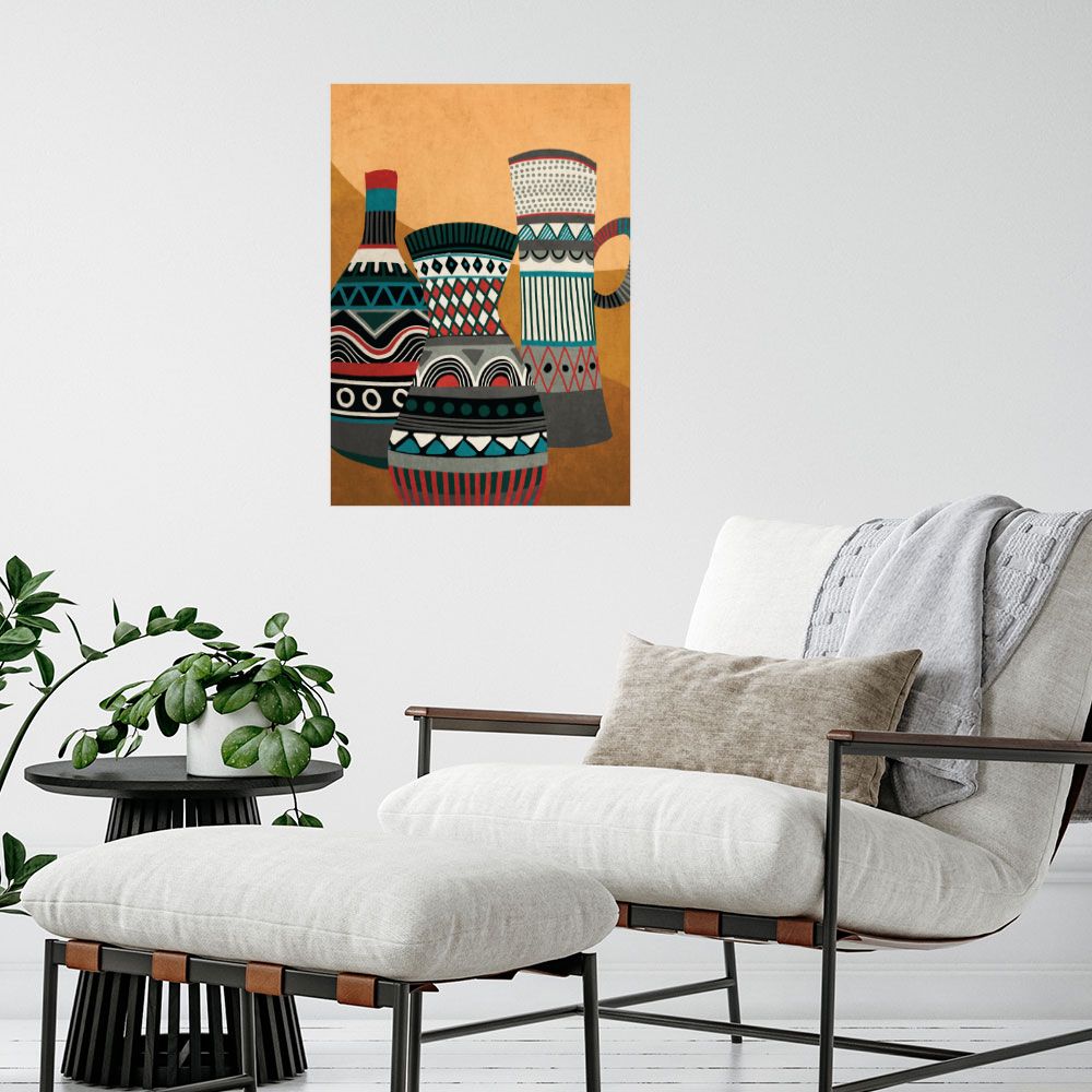 Affiche Vases ethniques charmants
