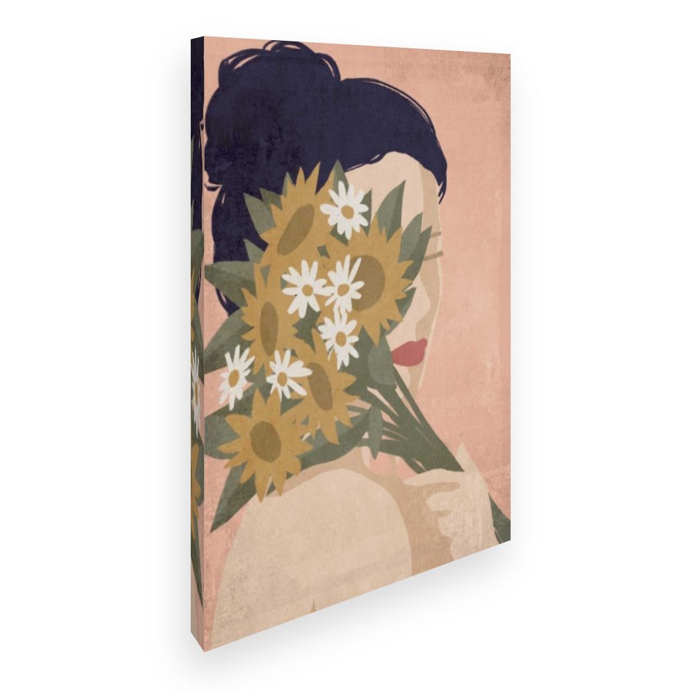 Toile Femme aux fleurs