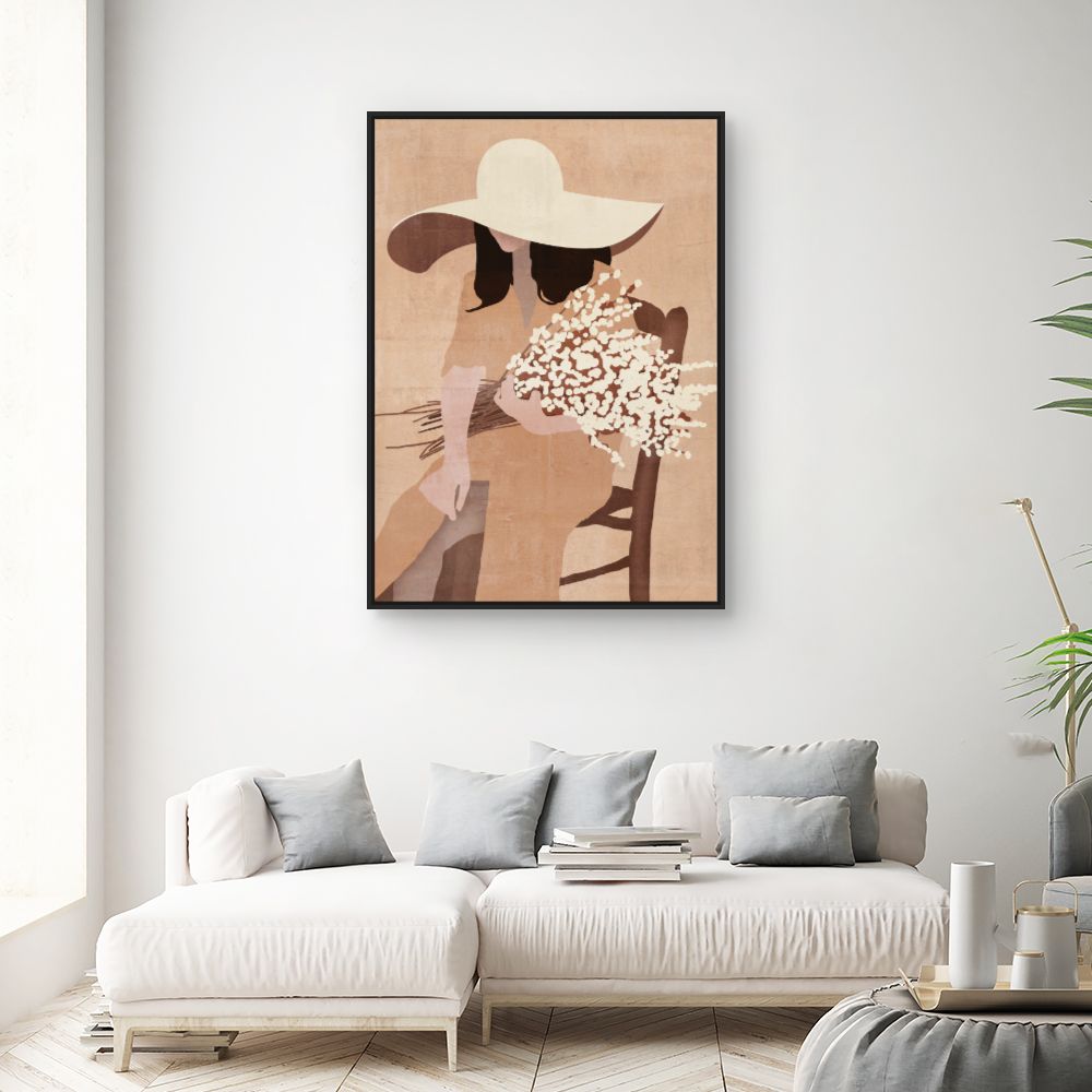 Toile Élégante silhouette féminine