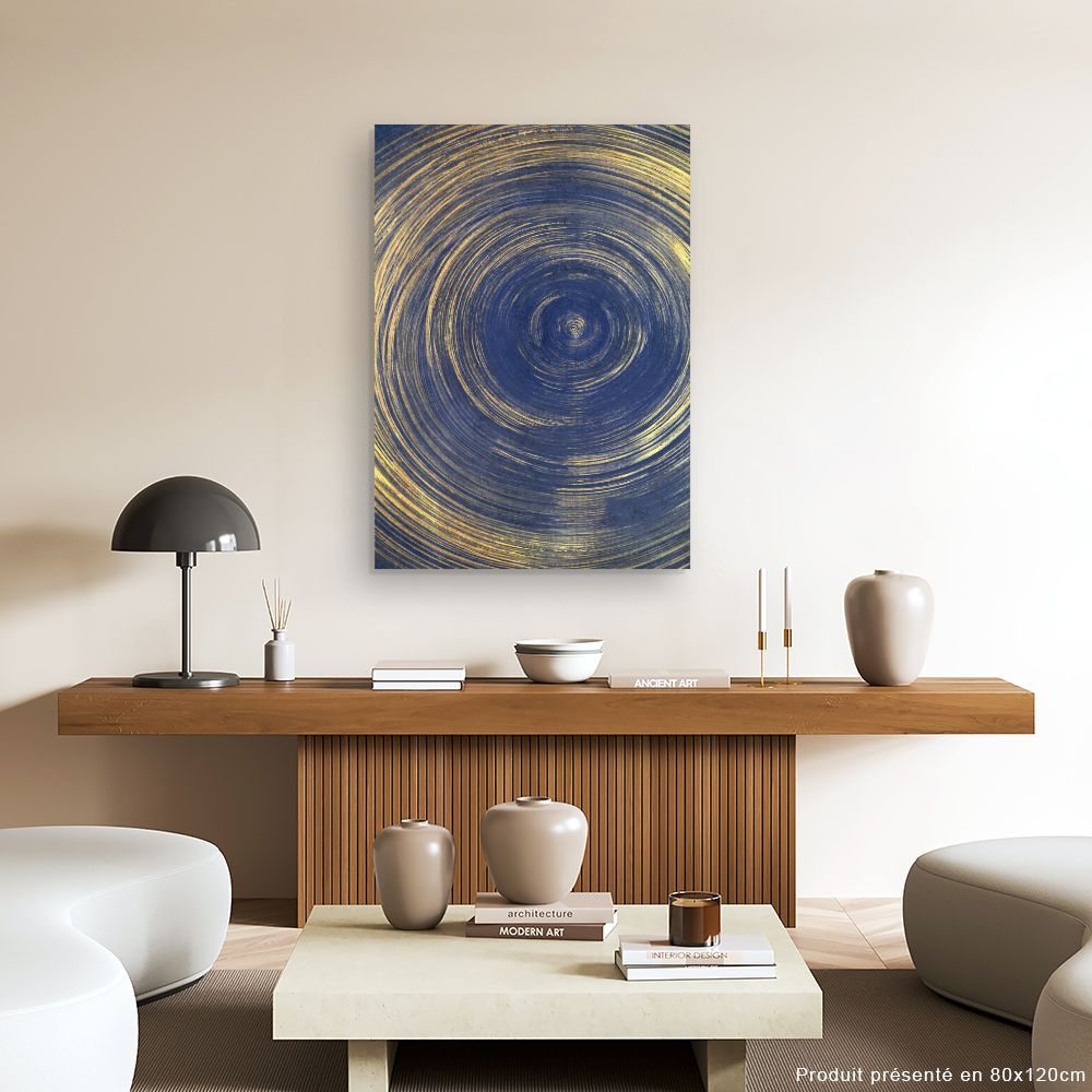 Tableau Cercles dorés hypnotiques